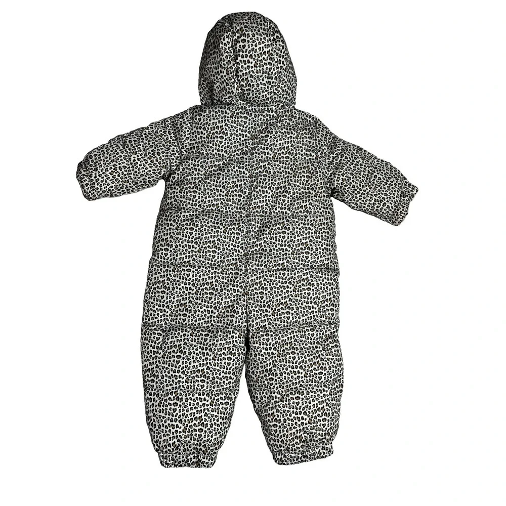 Baby Gap Cold Control Max Puffer One Piece Snowsuit  Size 12-18 Months Leopard